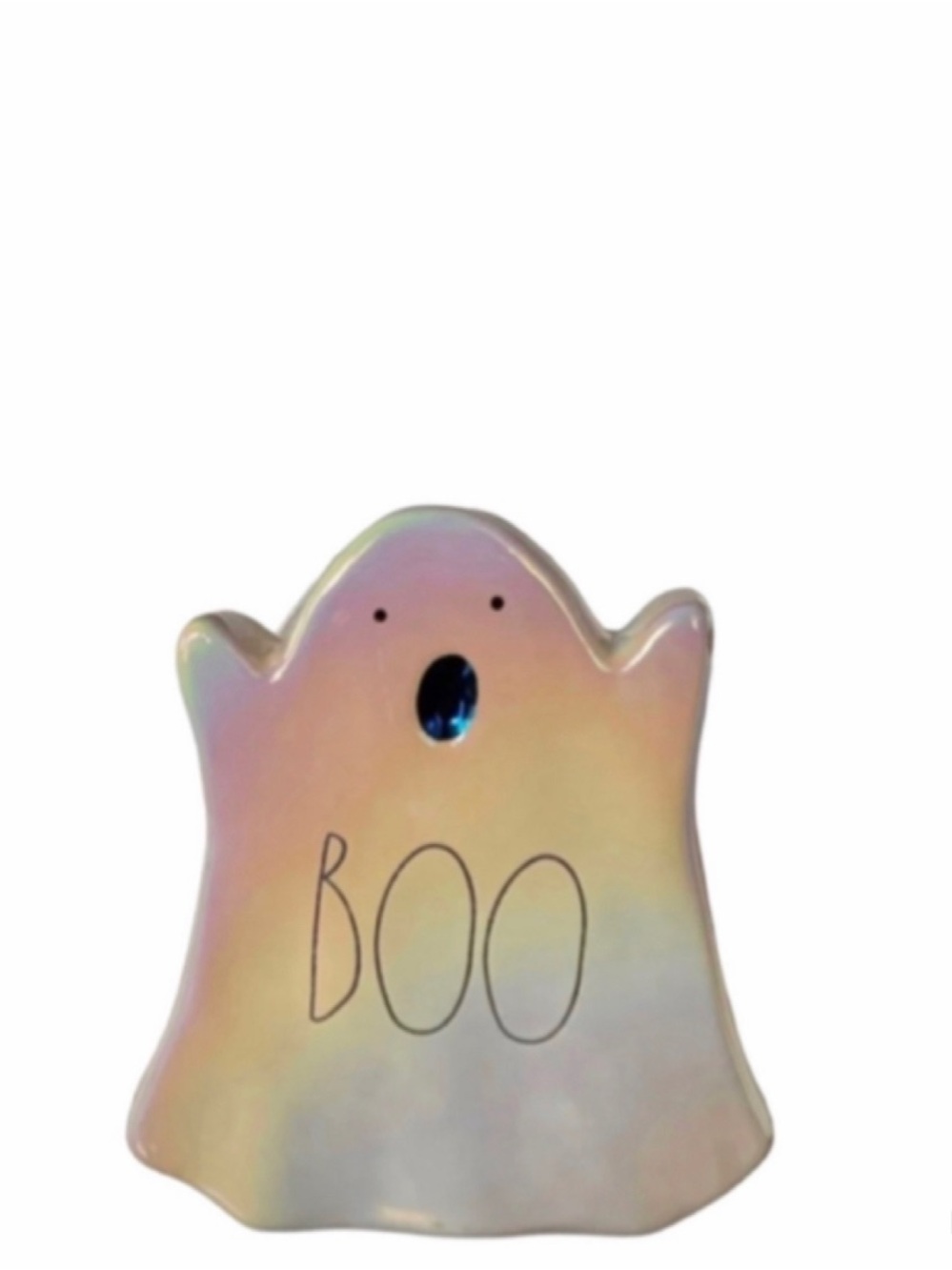 NEW Rae Dunn BOO Iridescent Ghost Figurine 👻
